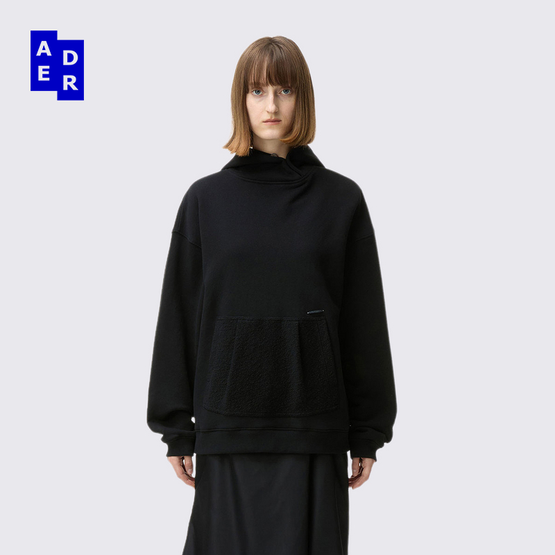 ADERERROR 24FW Product. 37卫衣经典标签装饰连帽微宽松帽衫