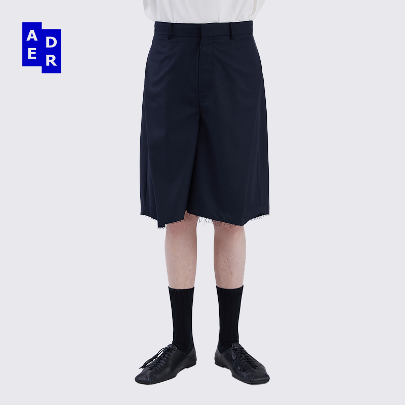 ader韩版宽松高腰短裤折痕