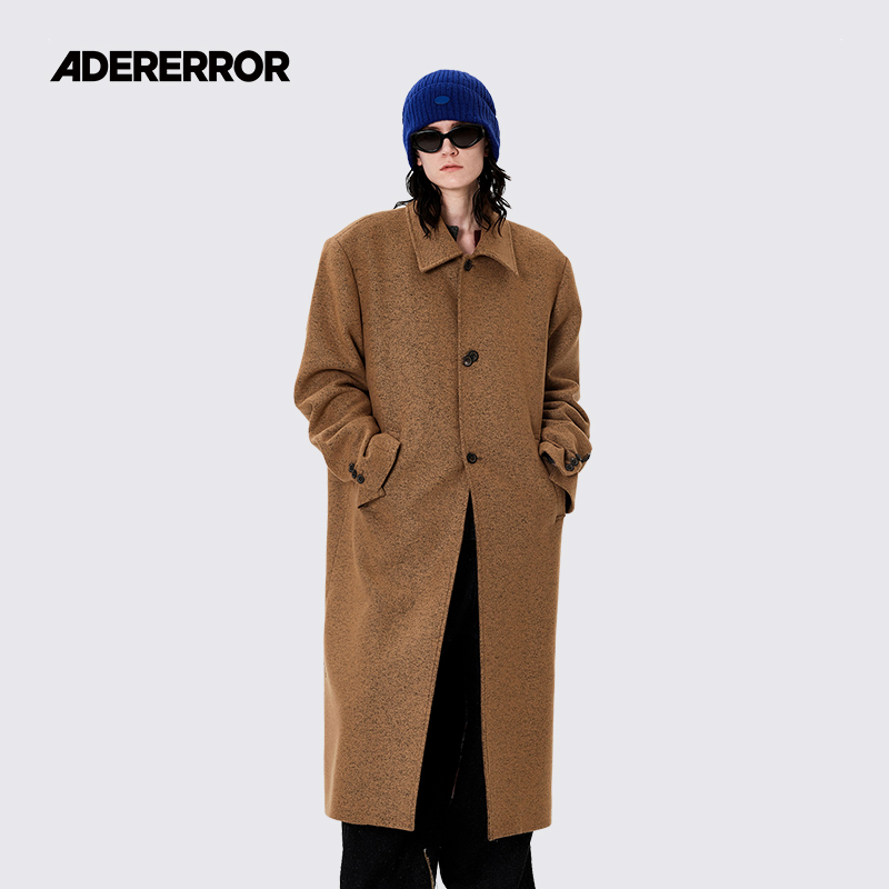 ADERERROR涤纶羊毛宽松风衣