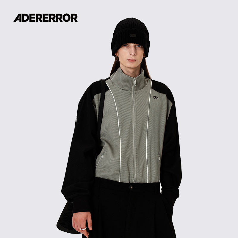 ADERERROR绲边拼色短外套
