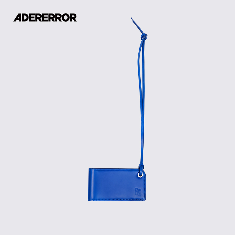 ADERERROR蓝色刺绣细节钱包