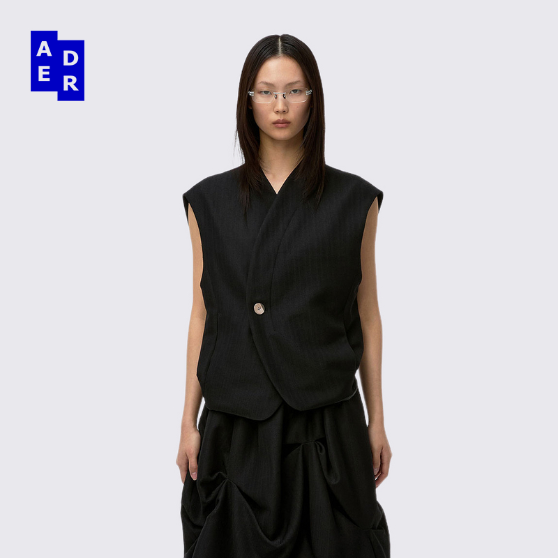 ADERERROR 25SS  Vest Product. 25 马甲背部褶皱设计无领马甲