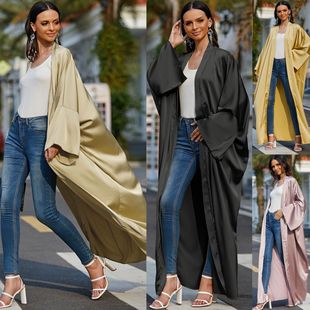 大码开衫迪拜外搭长袍muslim robee Eid Islam women dress