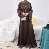 土耳其妇女连衣裙系带维吾尔族袍子长袖 long dress 服装 muslim