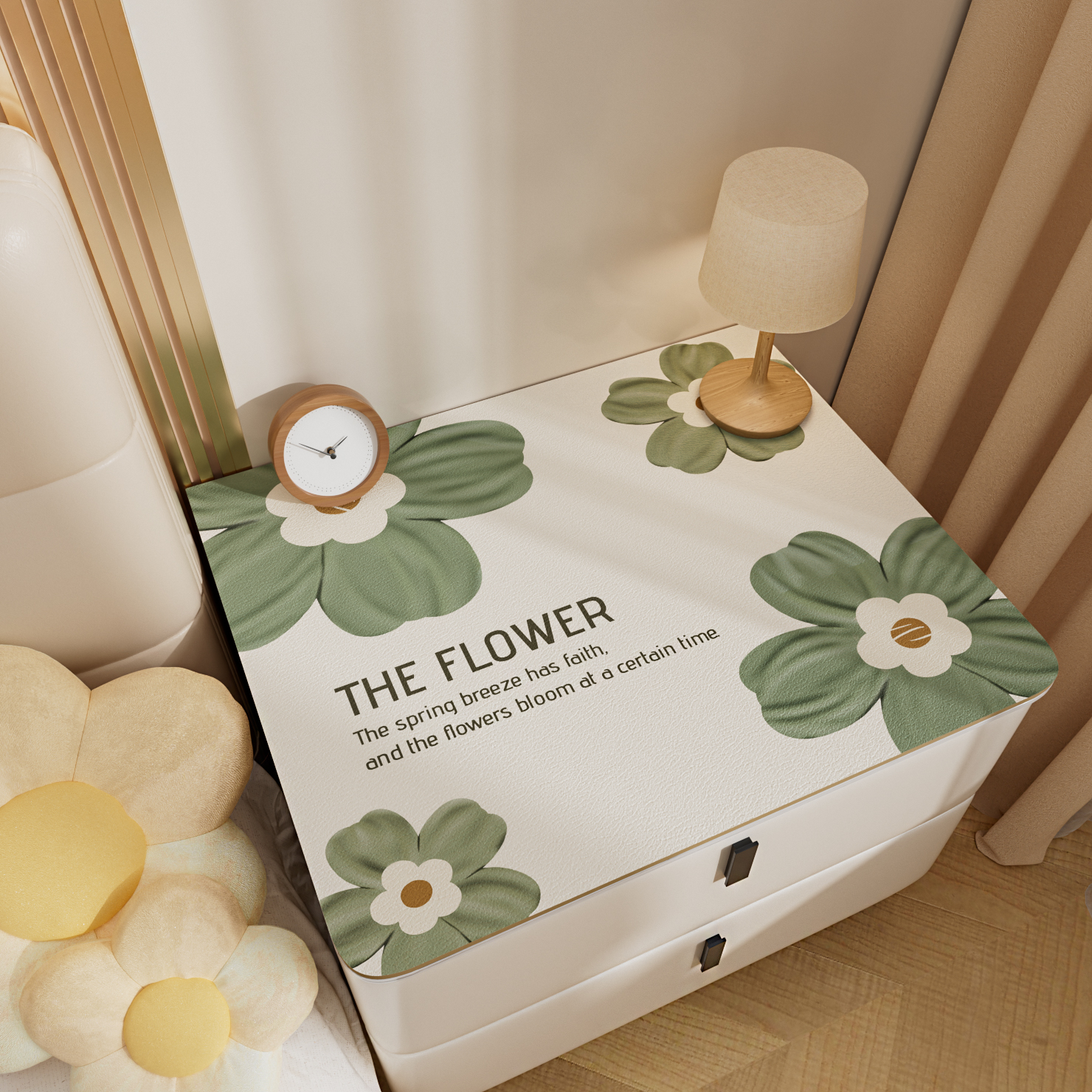 床头柜皮革桌布防水防污