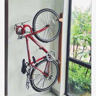 bookbike挂壁式自行车停车架 立式停车架 实木单车墙壁竖直挂架
