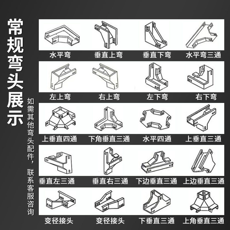304不锈钢桥架弯头镀锌连图片