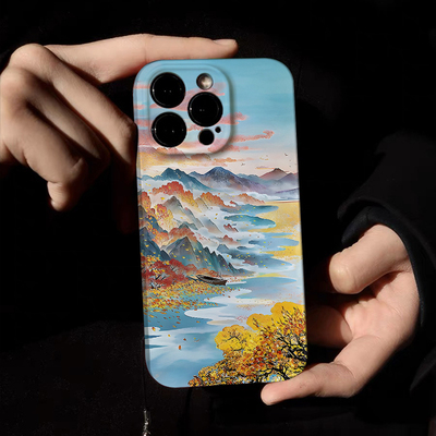 【悲秋如画】iPhone14苹果15promax菲林手机壳全包13mini小众艺术设计师12高级感11原创不撞壳p40适用华为p60