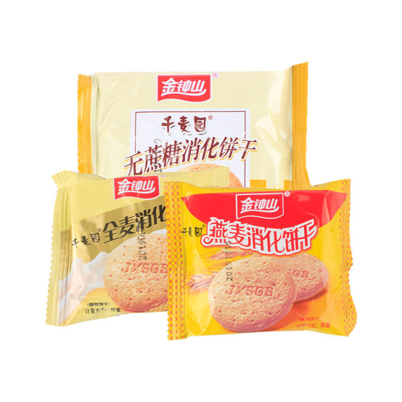 金钟山千麦园无蔗糖消化饼干粗粮烘焙小包代餐饼干散装整箱零食品