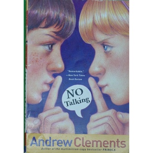 英语原版引进NoTalking禁止交谈安德鲁克莱门茨校园幽默小说绘本凯迪克奖插画家布莱恩塞兹尼克绘制适合710岁小学生阅读的儿童文