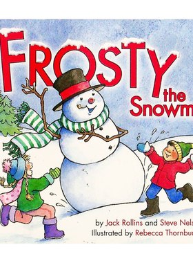 英语原版书雪人弗罗斯提绘本根据经典歌曲改编亲子共读Christmas主题36岁儿童节日礼物冬日欢乐故事适合男孩女孩