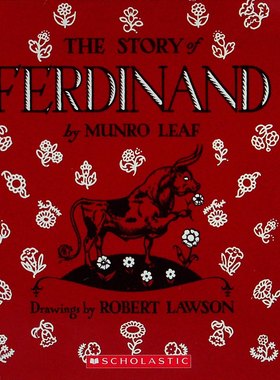 英语原版书费迪南的故事绘本亲子共读Ferdinand门罗利夫罗伯特劳森插画学乐出版社出版适合36岁儿童阅读传递和平与爱的主题鼓励