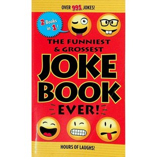英语原版书TheFunniestGrossestJokeBookEver儿童笑话书710岁亲子共读搞笑幽默培养孩子英语词汇和双关语能力包含991个笑话太空