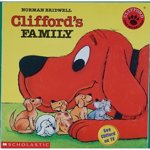 温馨故事适合36岁儿童亲子共读帮 英语绘本CliffordsFamily讲述大红狗与家人团聚 诺曼布里德韦尔创作 大红狗克利福德系列原版