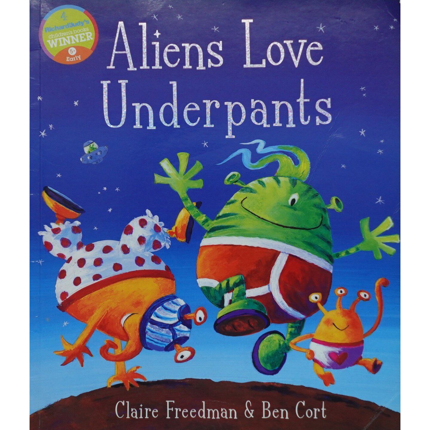 英语原版书外星人爱内裤AliensLoveUnderpants幽默科幻绘本亲子共读36岁克莱尔弗里德曼本科特作品激发想象力认识颜色形状