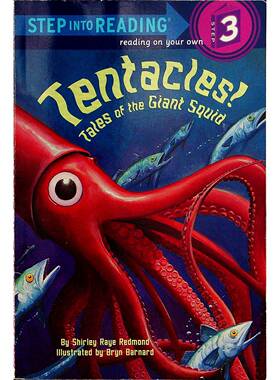 走进阅读系列原版英语绘本Tentacles巨型乌贼科普故事雪莉雷雷德蒙德著布林巴纳德绘生动讲述深海神秘生物巨型乌贼的习性栖息地