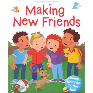 英语原版书交新朋友绘本适读36岁亲子共读Friends温情故事讲述搬家与交友色彩鲜艳插图帮助孩子克服恐惧建立友谊适合男女儿童阅