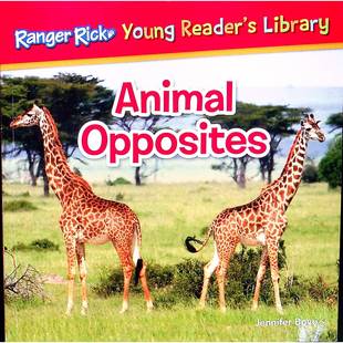 游侠瑞克少年读者文库原版书AnimalOpposites英语动物反义词绘本彩色绘本书适合36岁儿童认知动物特征学习反义词概念培养观察力