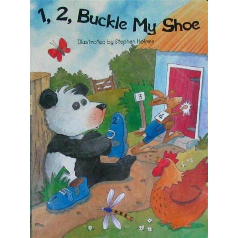 one two buckle my shoe by stephen holmes木板书red kite books一
