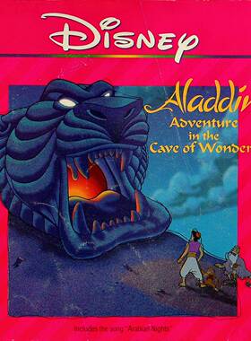 迪士尼经典动画阿拉丁奇幻洞穴大冒险原版英语绘本讲述阿拉丁在神奇洞穴中的冒险故事适合36岁儿童亲子共读培养勇气和冒险精神图