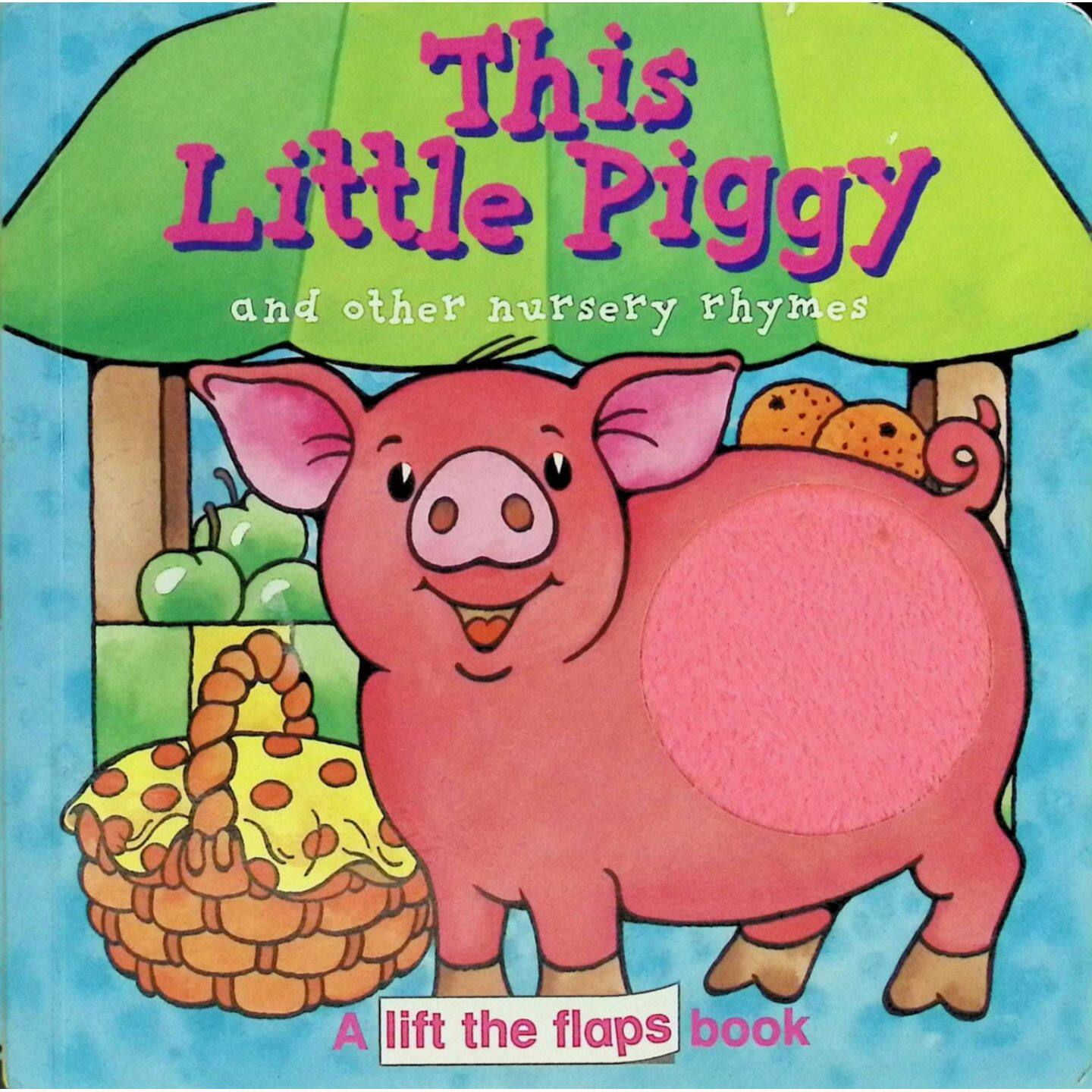 英语原版书这只小猪和其他童谣绘本互动翻翻书NurseryRhymes亲子共读02岁早教启蒙经典童谣词汇颜色形状动物认知发展语言能力简