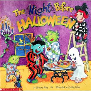 英语原版书万圣节前夜绘本亲子共读TheNightBeforeHalloween美国儿童文学作家娜塔莎温创作插画家辛西娅费舍尔绘制充满节日气氛