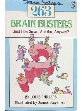 英语原版引进263个脑筋急转弯BrainBusters彩色章节书由路易斯菲利普斯撰写詹姆斯史蒂文森绘制插画适合710岁青少年阅读的益智