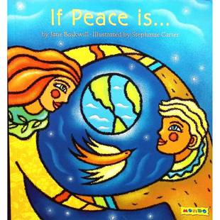 英语原版引进假若和平是…简巴斯奎尔诗意绘本书店J级系列加拿大作家简巴斯奎尔与插画家斯蒂芬妮卡特联袂创作通过生动比喻探索