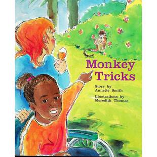 PM故事书系原版引进英语绘本MonkeyTricks猴子的把戏亲子共读36岁儿童动物幽默故事安妮特史密斯著梅雷迪思托马斯绘瑞格比PM出