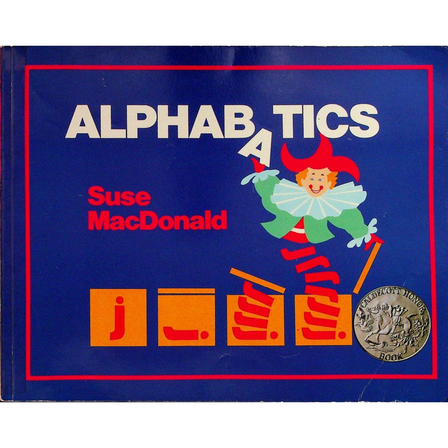 英语原版书字母表绘本ALPHABETICS凯迪克银奖作品苏斯麦克唐纳创作亲子启蒙36岁儿童字母识别单词认知图形颜色认知