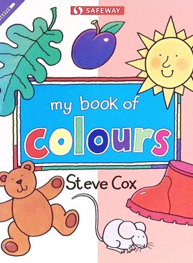 英语原版引进Safeway超级入门系列MyBookofColours幼儿颜色认知绘本适合02岁宝宝启蒙学习通过生动插图帮助孩子认识红色绿色等基