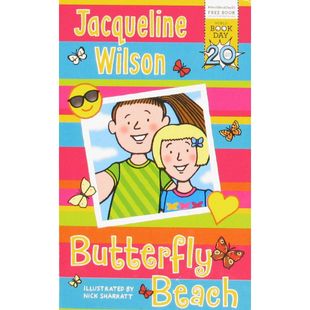 英语原版书ButterflyBeach蝴蝶海滩杰奎琳威尔逊著尼克沙拉特插画儿童小说讲述友谊与家庭温馨故事适合710岁女孩阅读彩色绘本书