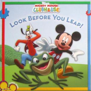 迪士尼米奇妙妙屋原版英语绘本LookBeforeYouLeap适合36岁儿童亲子共读通过米奇和高飞的趣味冒险故事教会孩子三思而后行培养安