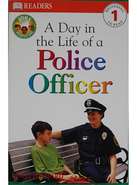 DK读者系列英语原版绘本一位警官的一天通过生动图文展现警察日常工作适合36岁儿童职业认知启蒙培养社会责任感了解警务流程和安