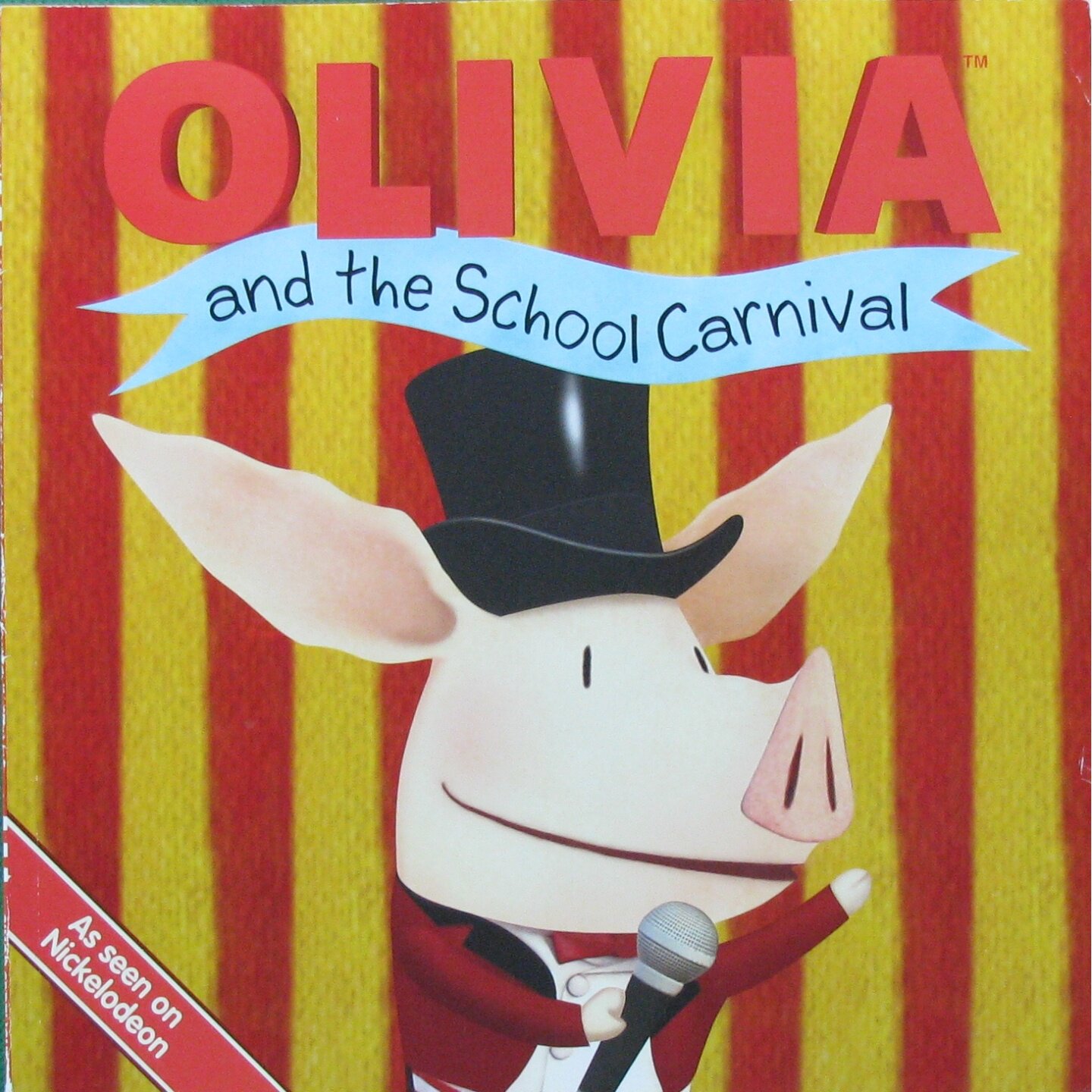 英语原版引进奥莉薇系列绘本OliviaandtheSchoolCarnival讲述古灵精怪小猪策划学校嘉年华的故事适合36岁儿童亲子共读培养孩子活