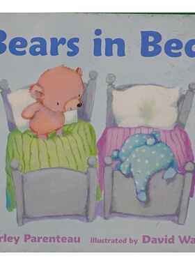 英语原版引进绘本熊在床上彩色精装版美国童书作家雪莉帕伦特温暖力作英国插画师大卫沃克绘制萌趣小熊通过五只小熊的睡前故事帮