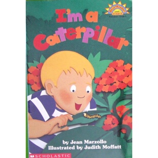英语原版书我是毛毛虫HelloReader科学系列绘本美国儿童文学作家简马佐洛作品插画家朱迪斯莫法特绘制讲述毛毛虫变蝴蝶的生命周