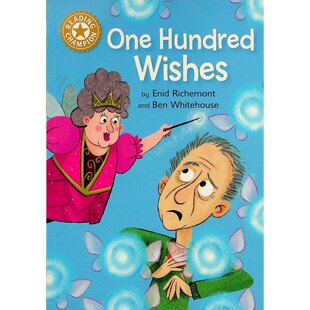 英语原版引进阅读冠军系列OneHundredWishes绘本小学生适读710岁奇幻故事绘本讲述老人斯坦获得三个愿望却贪得无厌最终引发有趣