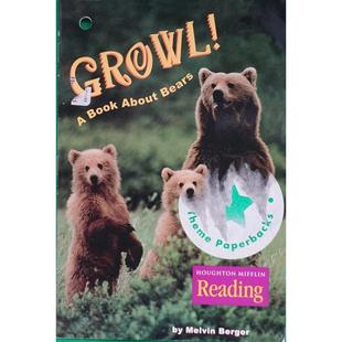 Bears MIFFLIN低声吼叫关于熊 Growl HOUGHTON Book About MIFFLIN平装 书