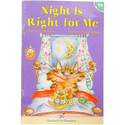 Night is Right for Me Hooked on Phonics Book 26 by Leslie McGuire平装Gateway Learning是夜(上拼音，图书26带钩)右为我