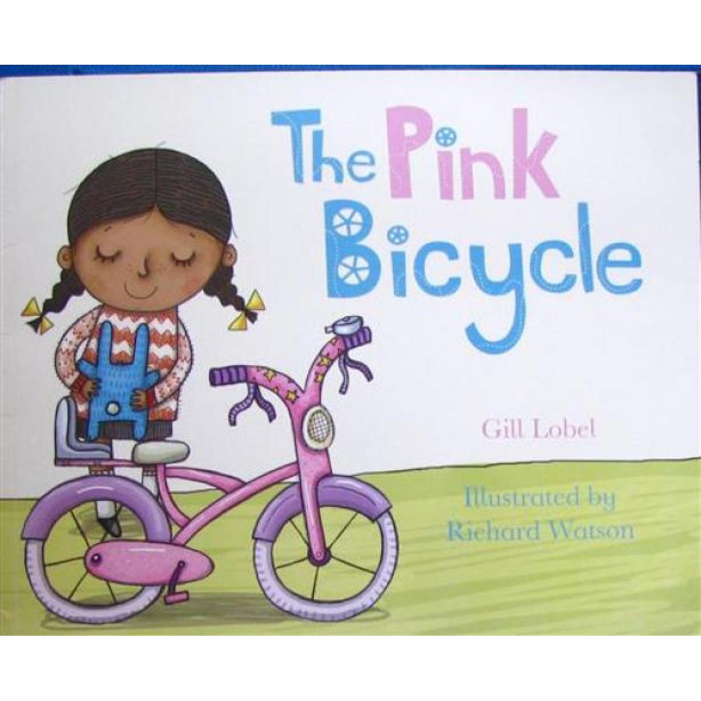 英语原版书粉红自行车绘本亲子共读成长故事PinkBicycle讲述小女孩学习骑自行车的温暖故事展现父母的爱与耐心和孩子克服困难的