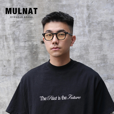 MULNAT OPTICAL目奈SC款手工原创意大利板材弹簧腿方框国潮眼镜架