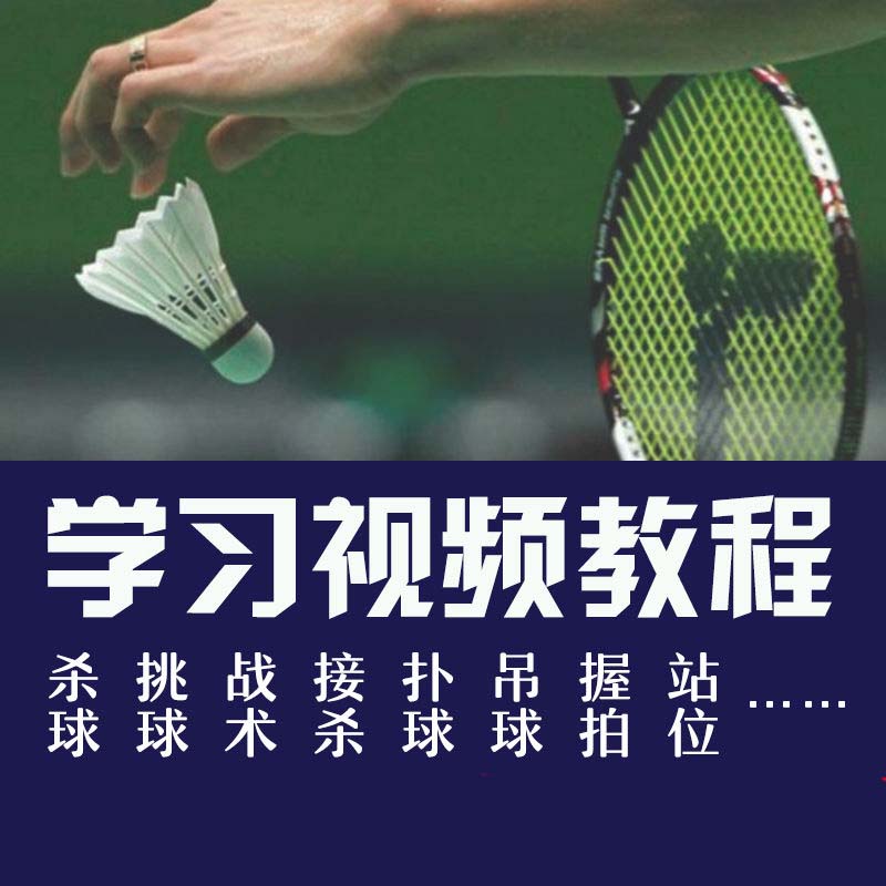 学打羽毛球教学视频教程步法动作技巧训练零基础学打羽毛球素材