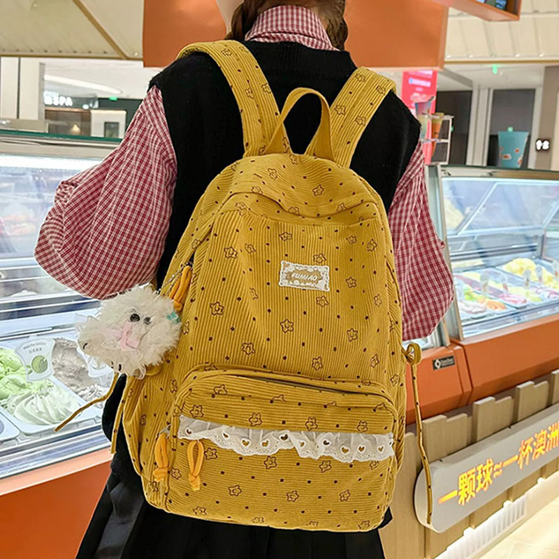 ins小众韩系书包初中生女孩软妹子高中生大容量双肩包高颜值背包
