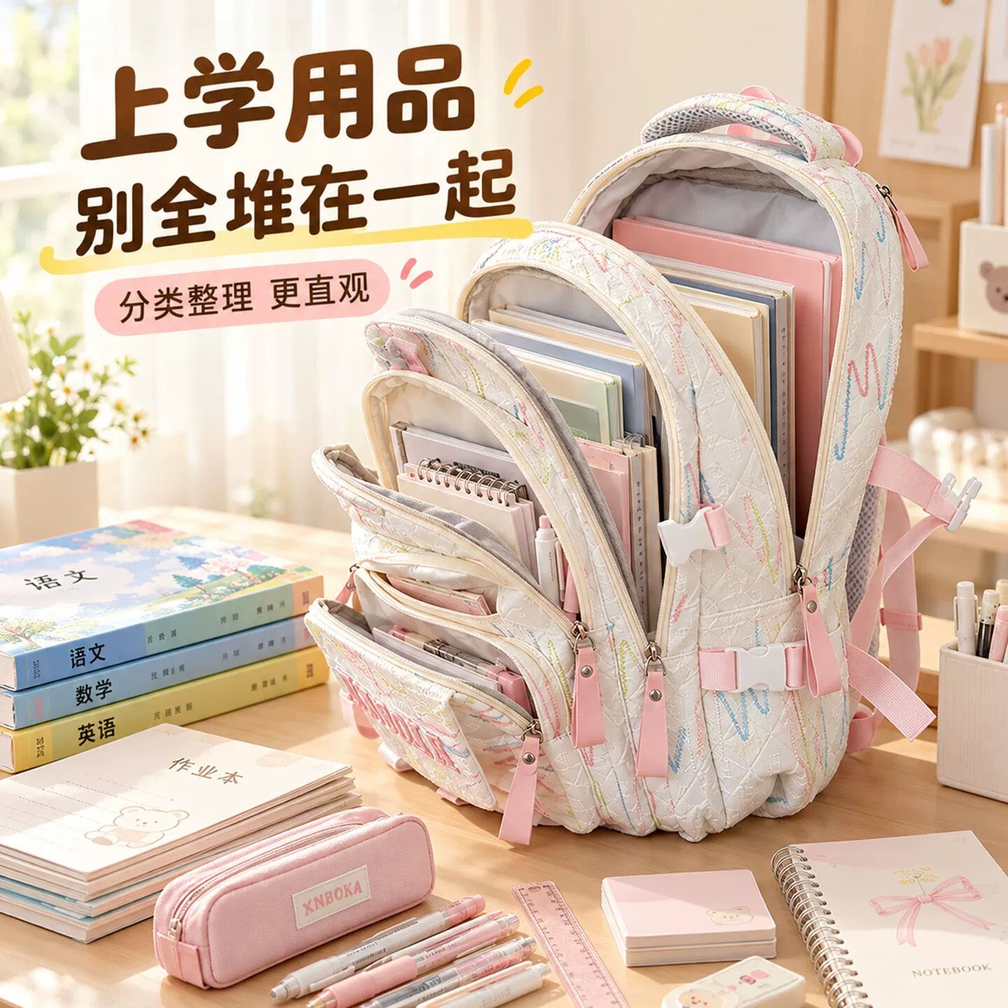 2026年书包女生小学生三到六年级女孩ins初中生大容量减负双肩包