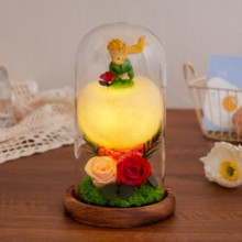 花遇小王子的永生玫瑰干花摆件生日礼物送女朋友闺蜜男同学七夕情