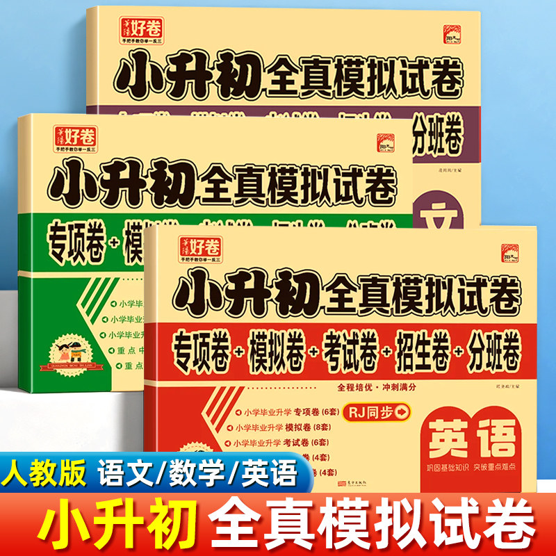 小升初真题卷必刷题人教版2026年全套语数英重点中学招生考试分班模拟试卷总复习期末冲刺测试卷举一反三文化常识完形填空专项训练