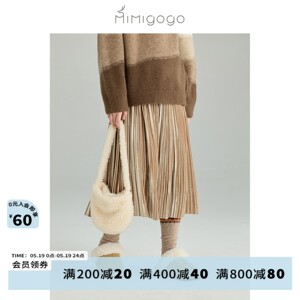 MIMIGOGO丝绒儿童百褶半裙