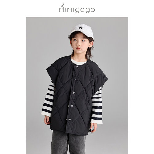 MIMIGOGO侧开衩儿童羽绒马甲