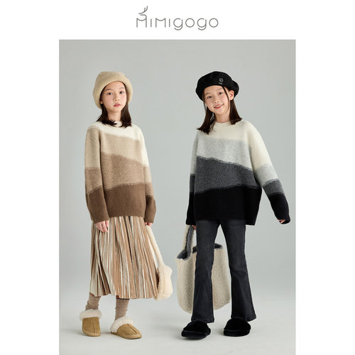 MIMIGOGO牦牛混纺亲子云朵毛衣